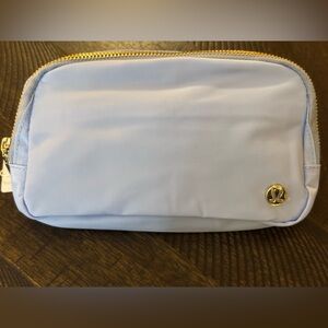 Lululemon Everywhere Belt Bag 1L Pastel Blue Gold Hardware Gold Strap NWT